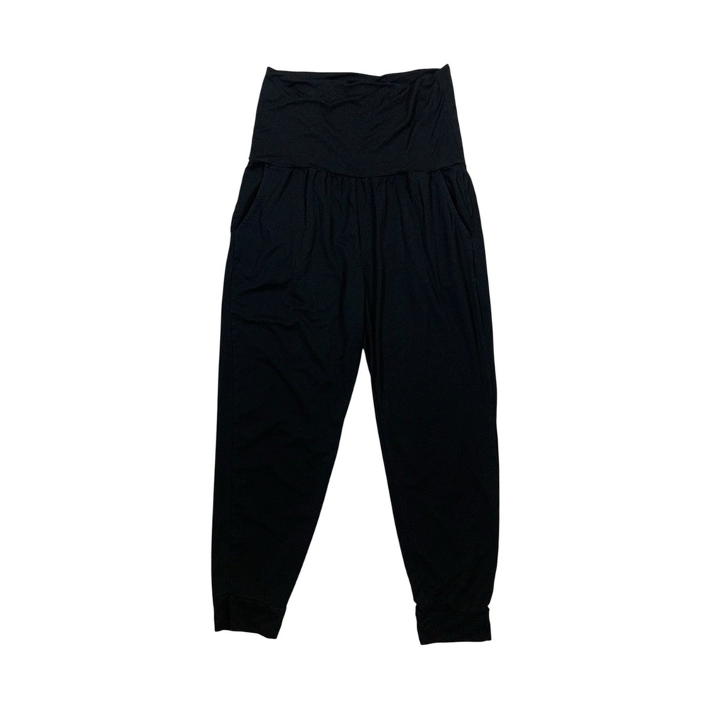 High-Waist Black Lounge Pants